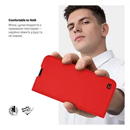 Чехол-книжка для Realme C63 4G/C61 4G, OneFold Case, красный, из экокожи (PU) и TPU, с магнитом, с подставкой и отделением для карт, трансформируется в подставку, противоударный, защита всего корпуса, ArmorStandart (ARM80939) - мініатюра 5
