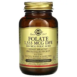 Фолат (Фолієва кислота) Folate 1333 мкг DFE - 250 вег. капсул
