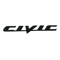 Емблема напис CIVIC (для Honda) чорна 170х20 мм метал (на скотчі)