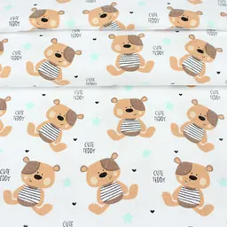 Пелюшки фланелеві Cosas Teddy Bear CS2 80х100 см, бежеві - мініатюра 4