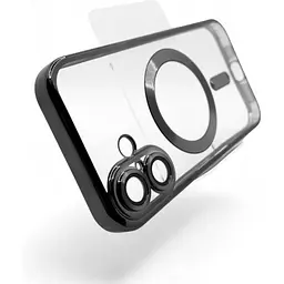 Чохол-накладка BeCover TPU Chrome Case (MagSafe) для Apple iPhone 16 Black (712070) - мініатюра 4