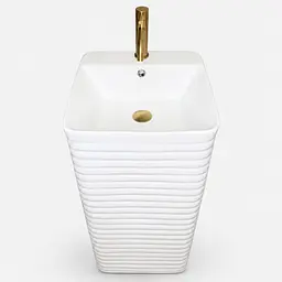 Умивальник VBI Marconia підлоговий 41x41 см white VBI-019034 - мініатюра 4