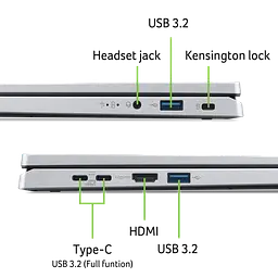 Ноутбук Acer Aspire Go Spin 14 AGSP14-31PT-37VB (NX.JBEEU.001) Pure Silver - мініатюра 14