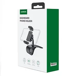 Автотримач UGREEN LP189 Dashboard Snap Clip Phone Holder чорний - мініатюра 2