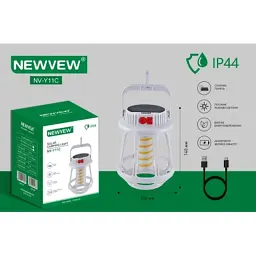 Кемпінговий ліхтар NEWVEW NV-Y11C із сонячною панеллю, 1200mAh, White (NWVW-NV-Y11-WH) - мініатюра 6