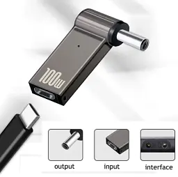 Адаптер PD 100W USB Type-C Female to DC Male Jack 3.0×1.1 mm – для заряджання ноутів ACER, Samsung (PD100W-3.0×1.1mm)