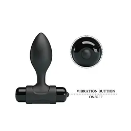 Анальна пробка - Pretty Love Vibra Butt Plug Black - мініатюра 3
