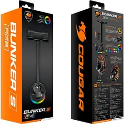 Підставка для навушників Cougar Bunker S RGB Black (Bunker S RGB) - мініатюра 3