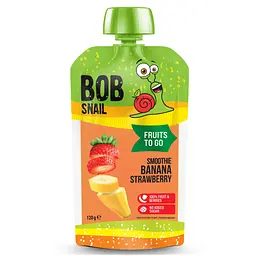 Фруктовое пюре-смузи Bob Snail Банан-Клубника 120 г (4820219343387)