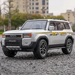Колекційна металева модель автомобіля АвтоЕксперт Toyota Land Cruiser Prado J250 з інерцією, світлом та звуком 1:24  - мініатюра 7
