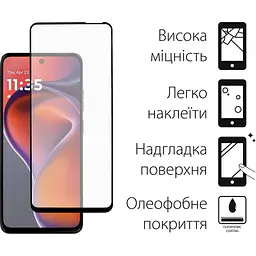Скло захисне Fine Line Full Glue Motorola G15 / G15 Power Black (FL-TGFG-397) - мініатюра 2