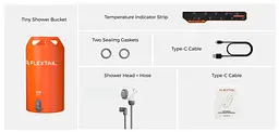 Душ портативний Flextail Tiny Shower Bucket (TSB-700) 20л - з електро насосом - помаранчевий - мініатюра 3