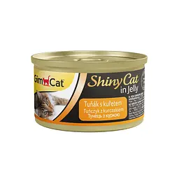 Вологий корм GimCat Shiny Cat ДжимКет Шайні для кішок, тунець та курка, 70 г (арт.413303/413105)