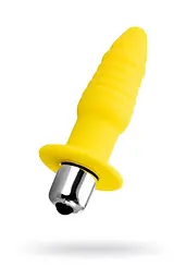Анальна пробка ToDo Anal Vibro Plug Lancy 11 см (жовтий) - мініатюра 5