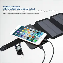 Туристична сонячна зарядка для телефону Kernuap 5W, 5В / 1А (100130) - мініатюра 3