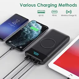 Зарядний пристрій Power Bank HX160Q2 30800mAh 25W-PD (2USB+Type-C) Чорний - мініатюра 6