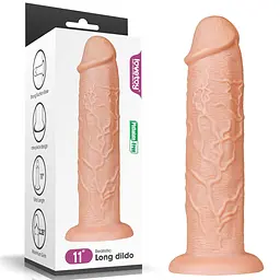 Фалоімітатор на присосці LoveToy Realistic 28 см тілесний - мініатюра 2