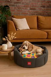 Лежанка для собак Waudog Relax Мохнаті монстри M  42х52х19 см   - мініатюра 4