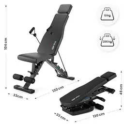 Складная регулируемая скамья для тренировок Gymtek XL500 с эспандерами - миниатюра 16