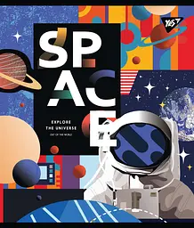 Набір зошитів Yes Space abstract А5 в клітинку 18 аркушів 10 шт. (765195) - мініатюра 3