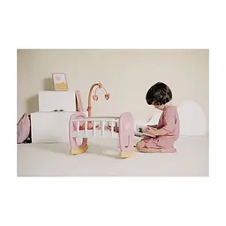 Игровой набор Smoby Колыбель Бэби Ньорс. Терракотовая пудра с мобилем, 18 мес. (7600220390) - миниатюра 9