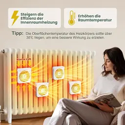 Опалювальний вентилятор ecoCalm для радіатора (Комплект 4 шт) - мініатюра 5