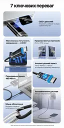 Кабель Vention TSIBF USB-C - USB-C PD 240 Вт з OLED-дисплеєм 1 м чорний (TSIBF) - мініатюра 2
