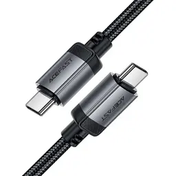 Дата кабель USB-C to USB-C 1.2m 3A aluminum alloy C20-03 Black Acefast (6974316283775) - мініатюра 4