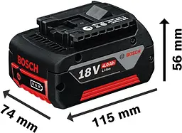 Акумулятор Professional GBA 18В 4А·год 1.1кг Bosch hoz0014244 - мініатюра 3