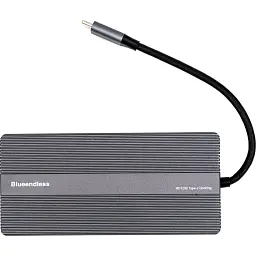 USB-хаб Blueendless USB Type-C 12-в-1 Grey (CA913886) - мініатюра 2
