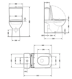 Унітаз підлоговий Qtap Aries Rimless з сидінням Slim Duroplast/ Soft-close/ Quick Release QT03228302W - мініатюра 9