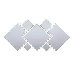 Дзеркальний декор акриловий самоклеючий срібло, 7шт (D) SW-00002508 - мініатюра 3