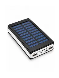Портативний акумулятор Power Bank 50000 mAh із сонячною панеллю та ліхтариком для подорожей чорний (37261538)