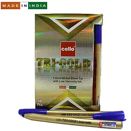 Ручка Cello Original Tri-mate-GOLD, 1.0 мм, синя, 50 шт.