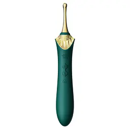 Мультифункціональний вібратор Zalo - Bess 2 Turquoise Green, 4 насадки, підігрів - мініатюра 8