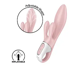 Вакуумний кліторальний стимулятор Satisfyer Air Pump Bunny 3 Rose - мініатюра 2