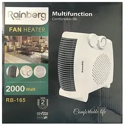 Тепловентилятор Rainberg RB-165 побутовий обігрівач дуйчик - мініатюра 3
