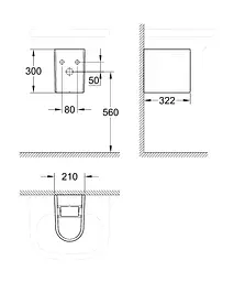 Напівп'єдестал для раковини Euro Ceramic Grohe 39201000, Білий - мініатюра 5