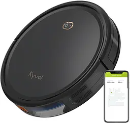 Робот-пилосос Kyvol Cybovac D2 Random 500 ml 2600 mA 1200 pa Google Assistant Amazon Alexa Black - мініатюра 3
