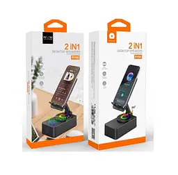 Портативна акустика WUW R190 Bluetooth + підставка утримувач 2 в 1 Desktop Speaker - мініатюра 5