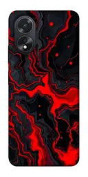 TPU чохол Demsky Black red marble для Oppo A38