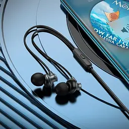 Навушники Hoco Delighted metal universal earphones with microphone M98 чорні - мініатюра 5