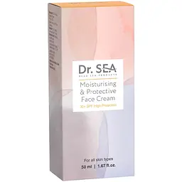 Зволожувальний та захисний крем для обличчя Dr. Sea SPF30+, 50 мл (20790) - мініатюра 4