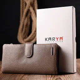 Жіноче шкіряне портмоне KARYA 9,5х18,5х2 см acs0024048 - мініатюра 9