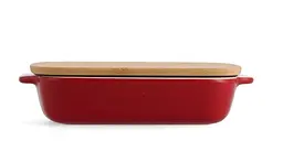 Форма для запекания с крышкой KitchenAid СС006106-001 7,5х19,5х32,8 см 1.9 л красная