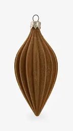 Новорічна іграшка міраж бархат M005-2 Бежевий shop (2000999346903) - мініатюра 1
