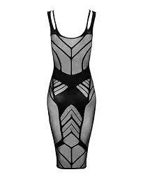 Напівпрозора сукня міді Obsessive D609 dress S/M/L, black - мініатюра 6