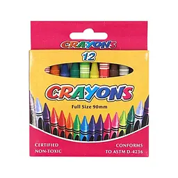 Набір дитячих воскових олівців "Crayons" 8496-12E 90 мм 12 кольорів