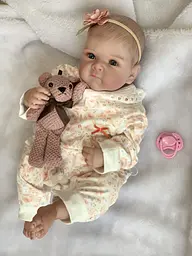 Силіконова колекційна лялька реборн новонароджена дівчинка пупс салі Reborn Dolls det0018810