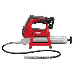 Шприц для змащування акумуляторний MILWAUKEE, M12 GG-401B (зарядний пристрій, 1 акумулятор М12 В4 4А·год, алюмінієва туба, сумка) - мініатюра 4